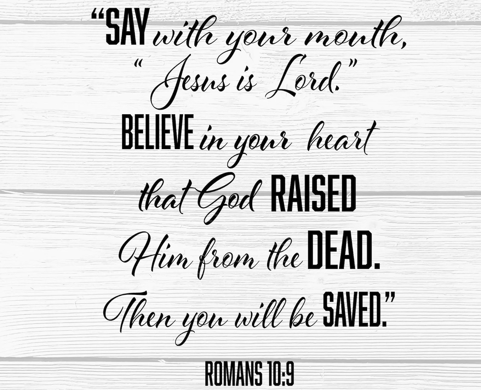 This is how you can be sure that you will be saved Bible Verse Romans 10:9