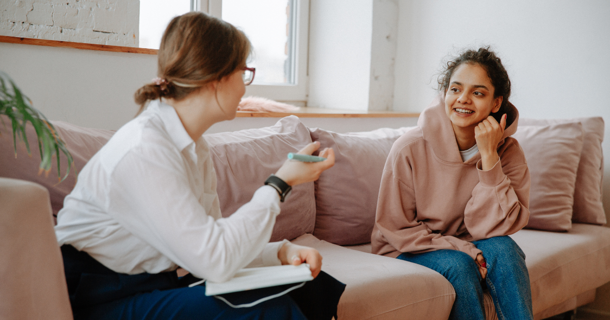 Grandparent conducting a grandkid interview