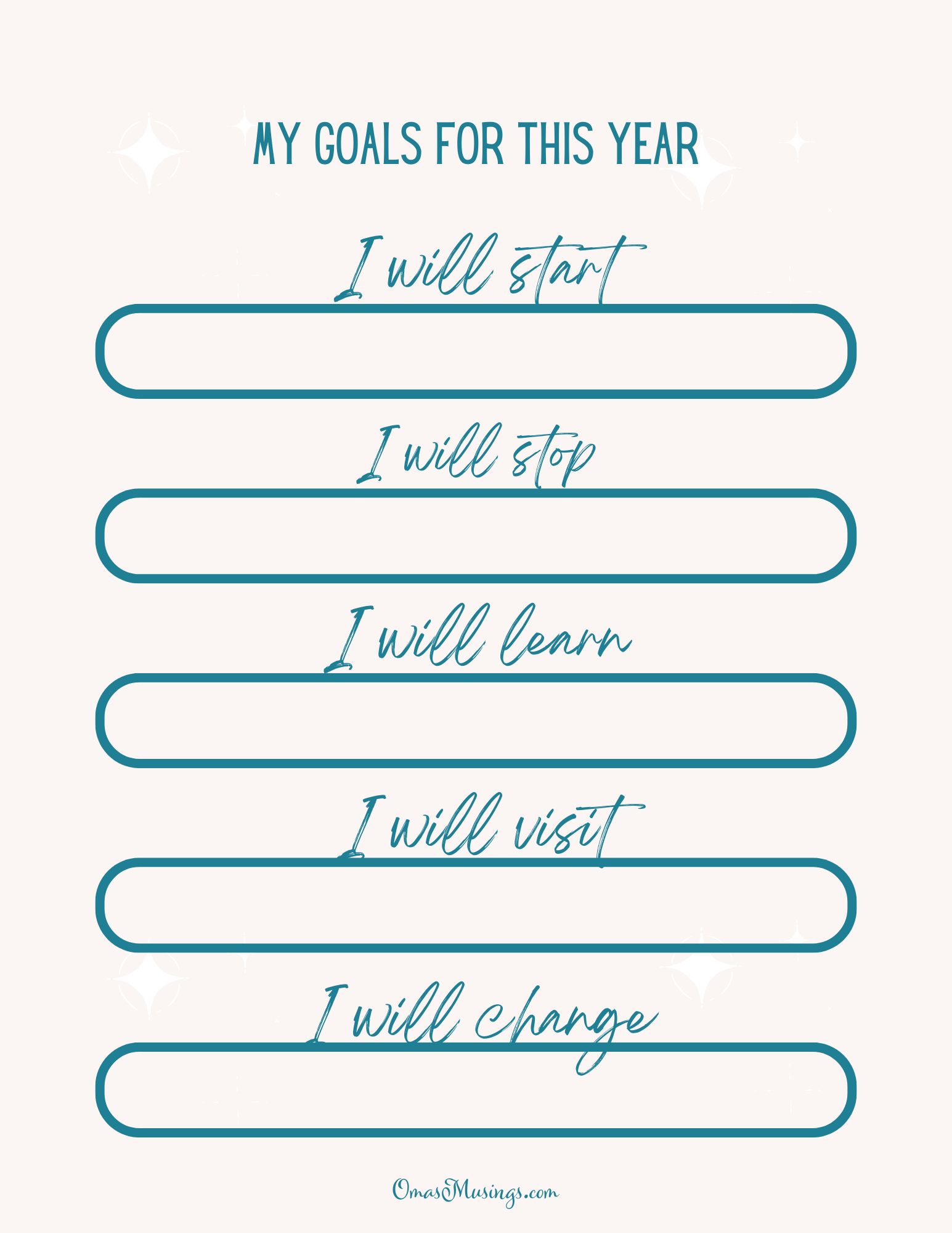 My goals for this year
