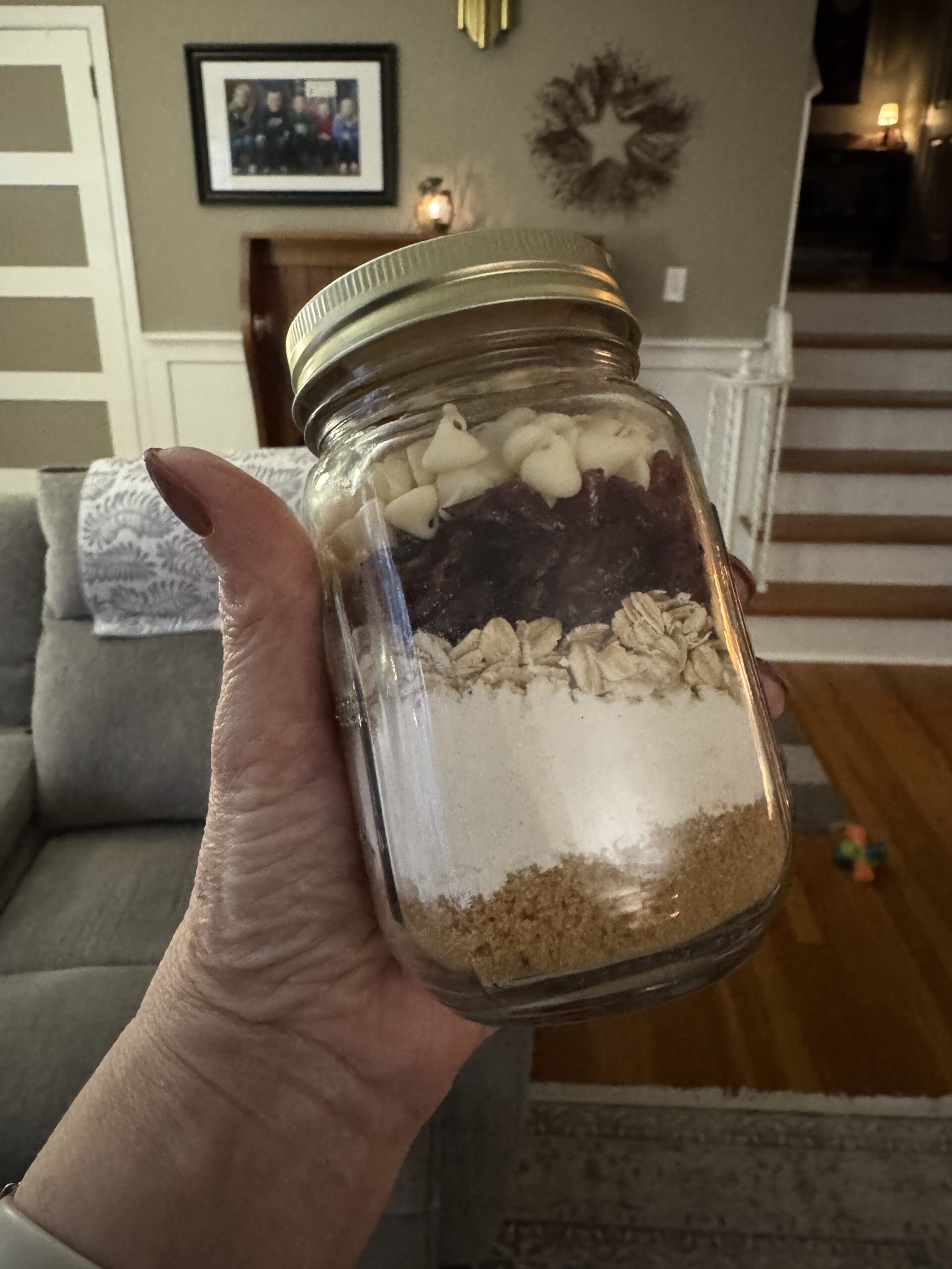 White Chocolate Cranberry Cookie Mason Jar Mix