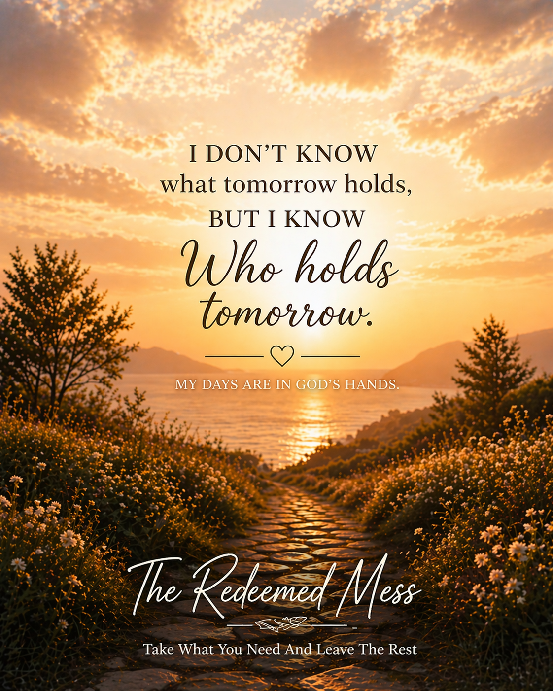 I Don't Know What Tomorrow Hold, But I know Who Holds Tomorrow